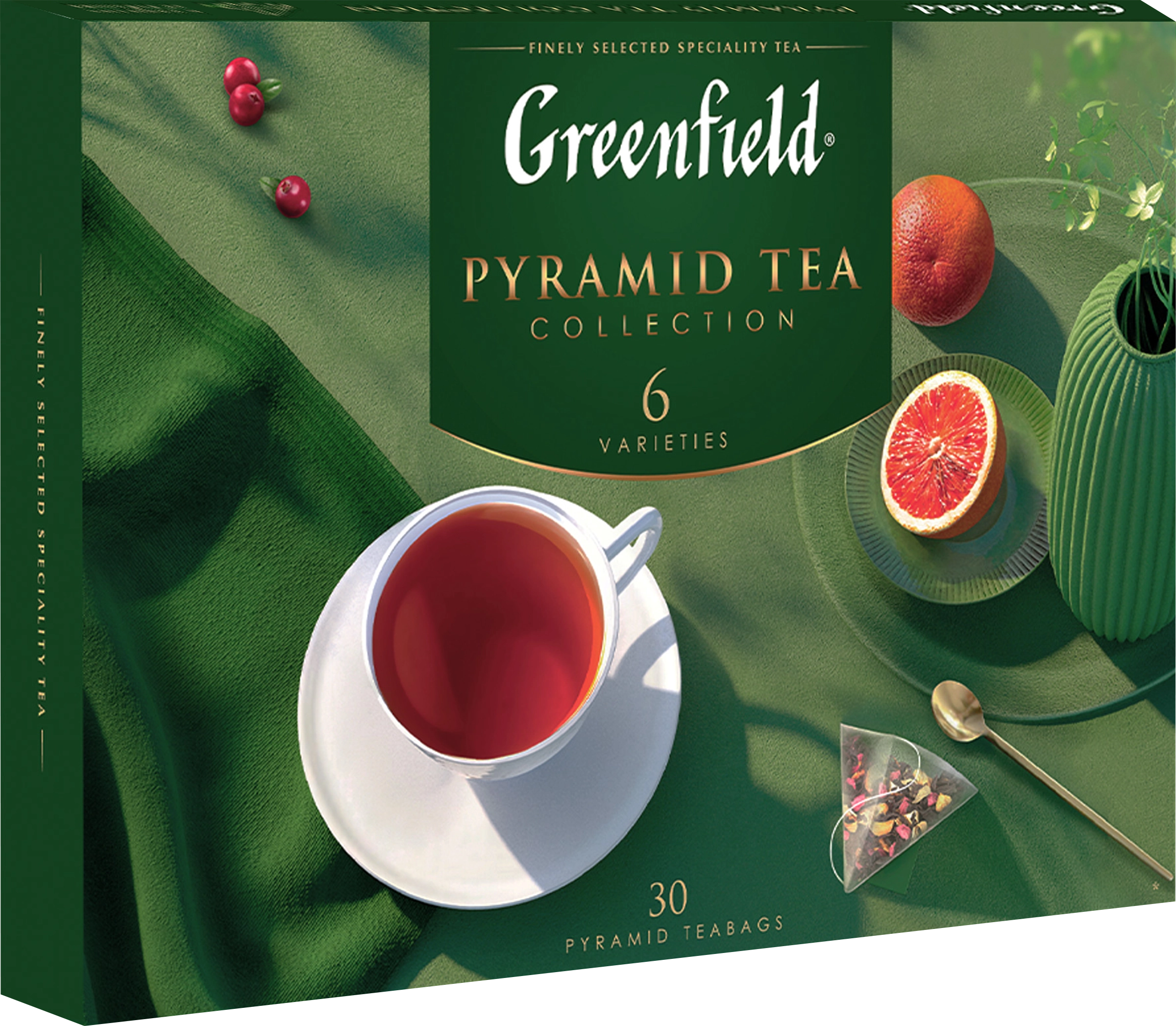 Набор чая GREENFIELD Pyramid Tea Collection 6 сортов в пирамидках, 56г -  купить с доставкой в Москве и области по выгодной цене - интернет-магазин  Утконос