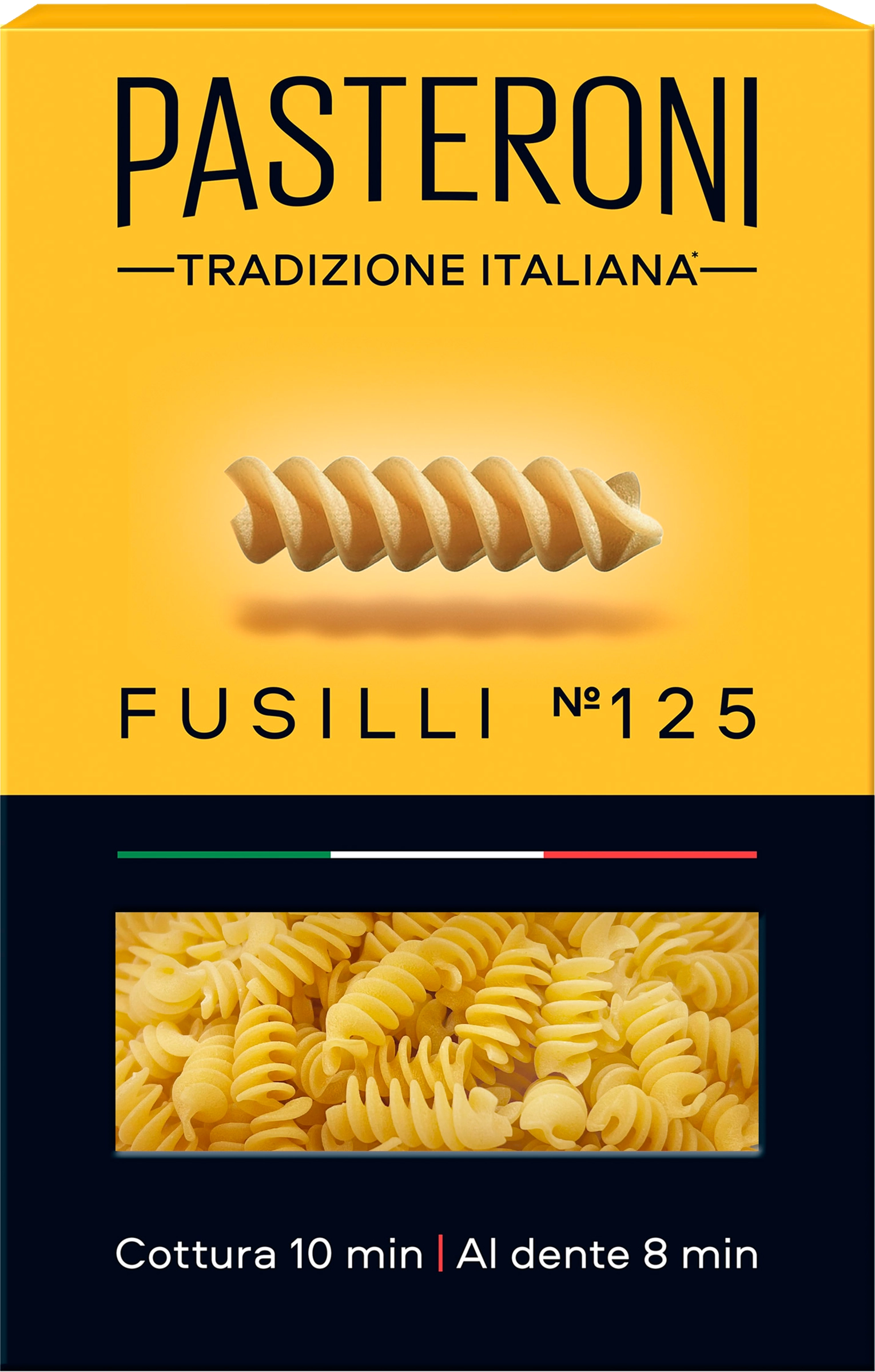 Макароны PASTERONI Fusilli №125 группа А, 400г - купить с доставкой в  Москве и области по выгодной цене - интернет-магазин Утконос