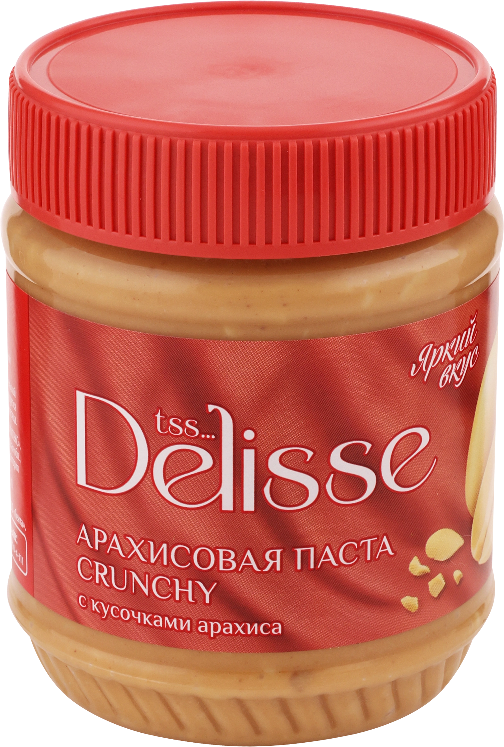 Паста арахисовая DELISSE Crunchy, 340г - купить с доставкой в Москве и  области по выгодной цене - интернет-магазин Утконос