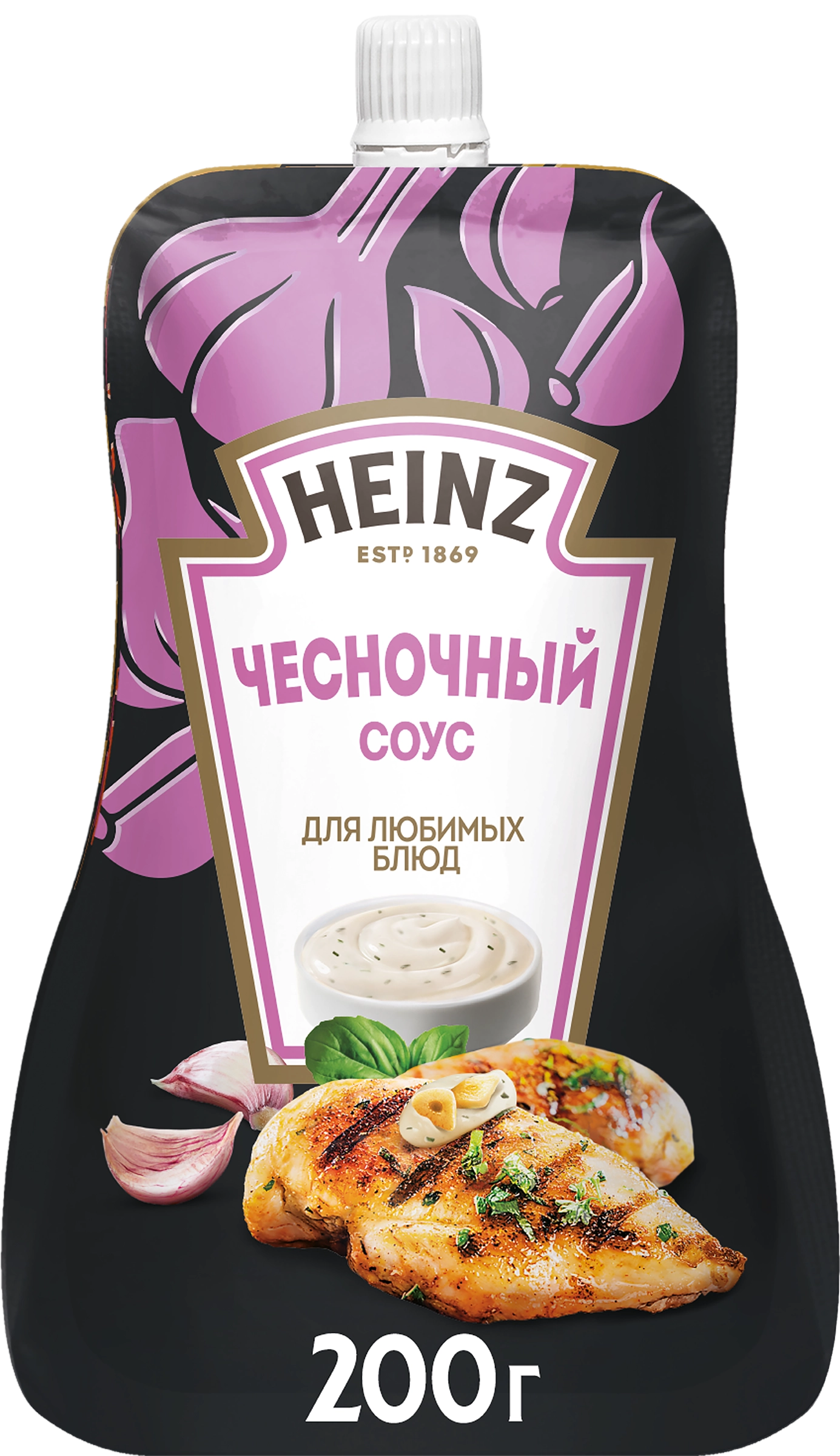 Соус HEINZ Чесночный, на основе растительных масел, 200г - купить с  доставкой в Москве и области по выгодной цене - интернет-магазин Утконос