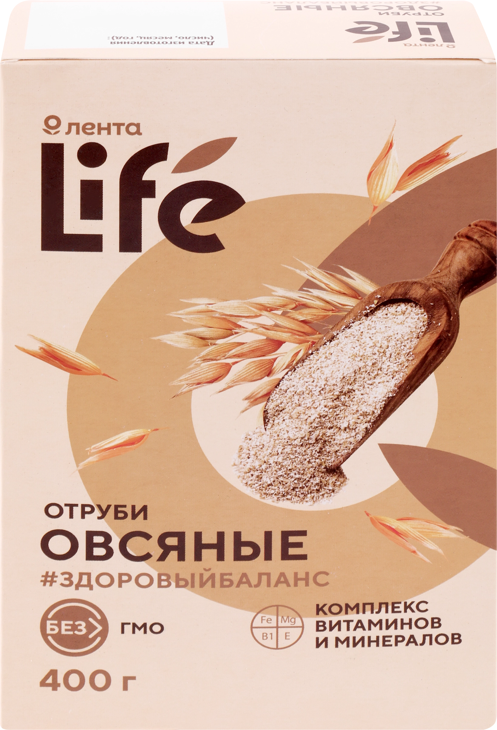 Отруби овсяные ЛЕНТА LIFE, 400г - купить с доставкой в Москве и области по  выгодной цене - интернет-магазин Утконос