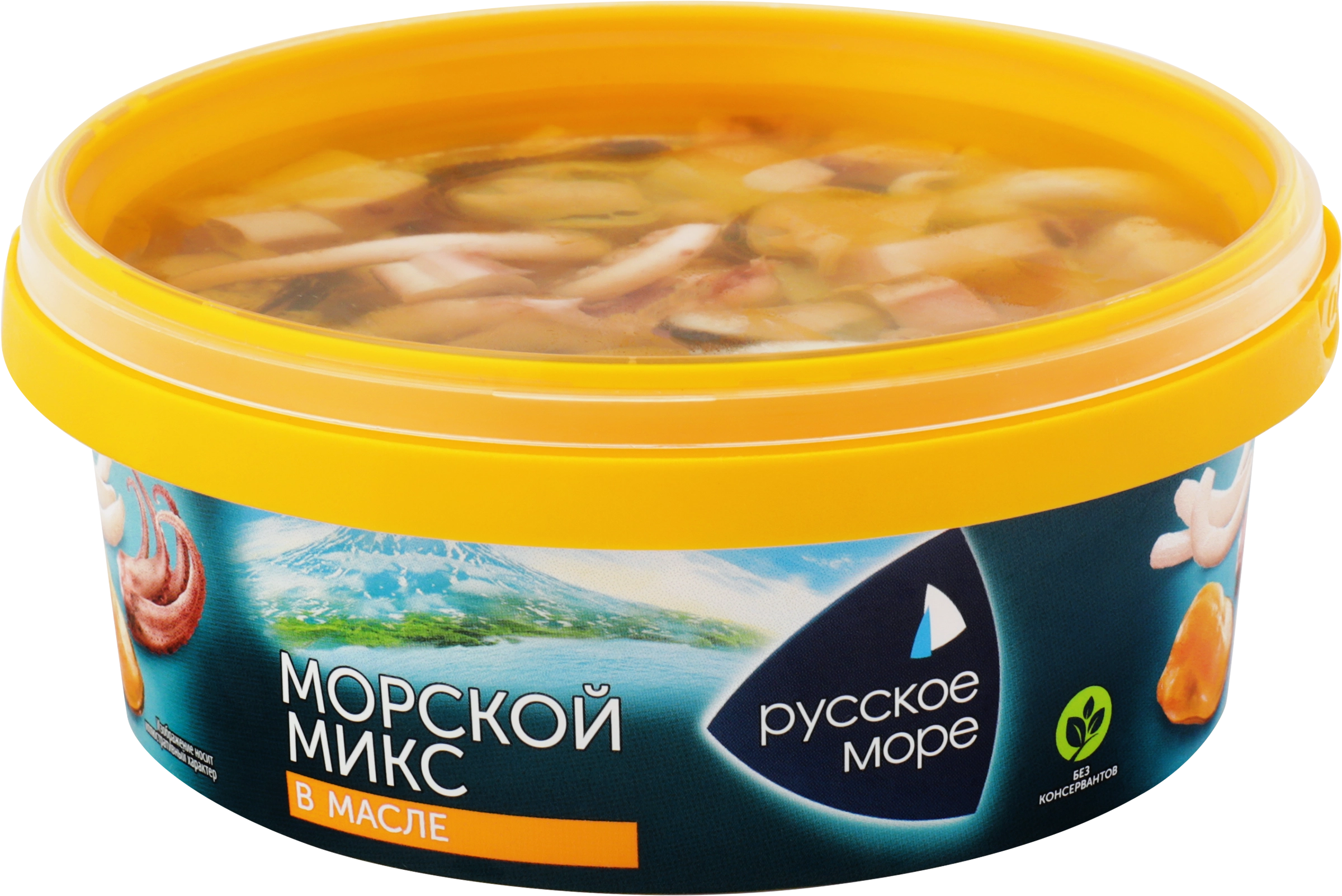 Коктейль РУССКОЕ МОРЕ Морской микс из морепродуктов в растит масле  (Беларусь) 300г