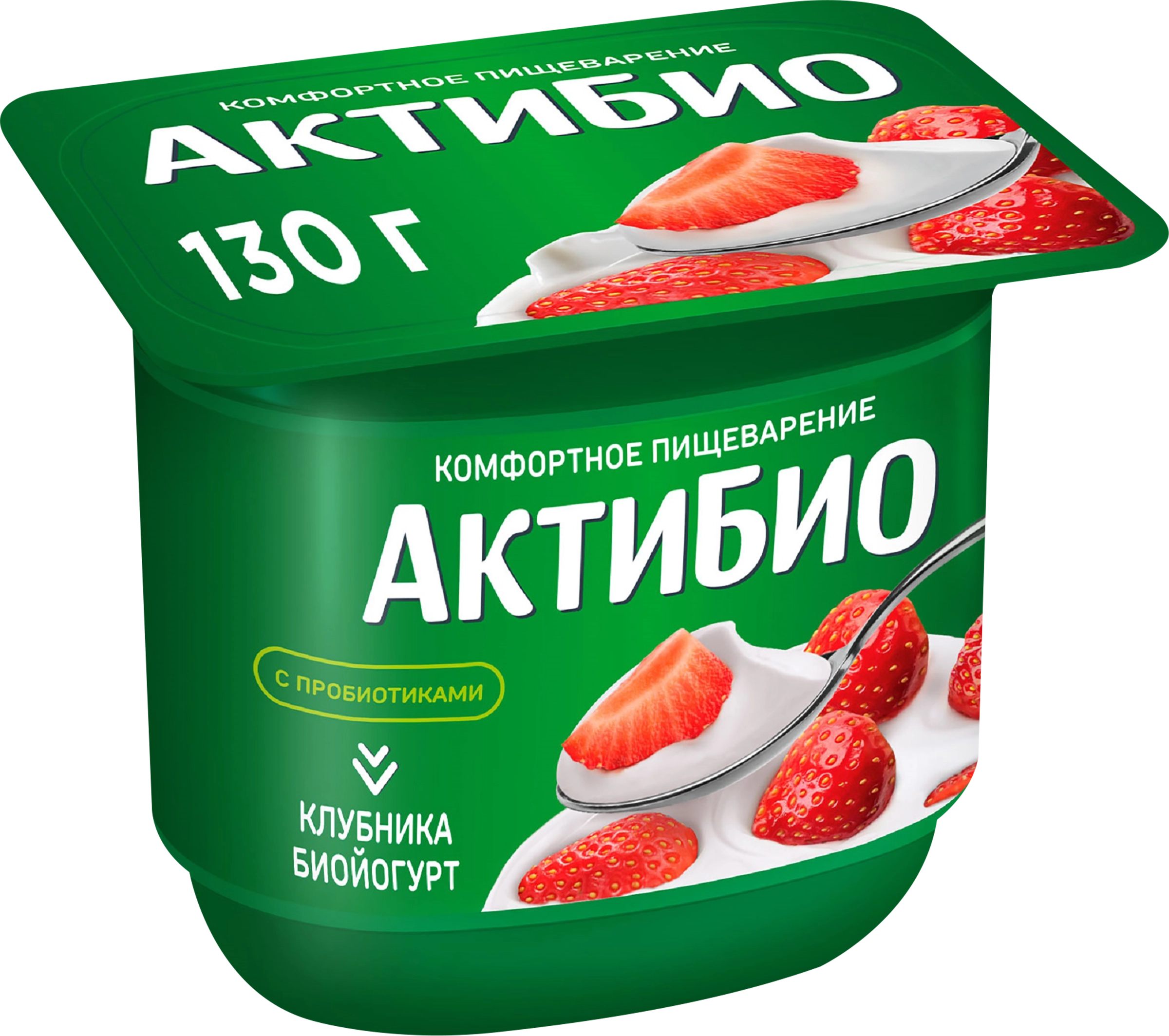 Биойогурт АКТИБИО Клубника 2,9%, без змж, 130г - купить с доставкой в  Москве и области по выгодной цене - интернет-магазин Утконос