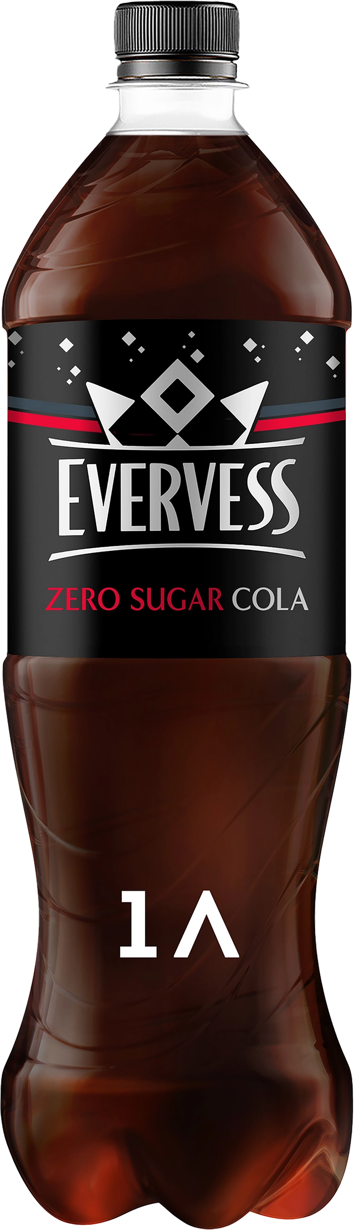 Напиток EVERVESS Cola Zero Sugar Кола без сахара газированный, 1л