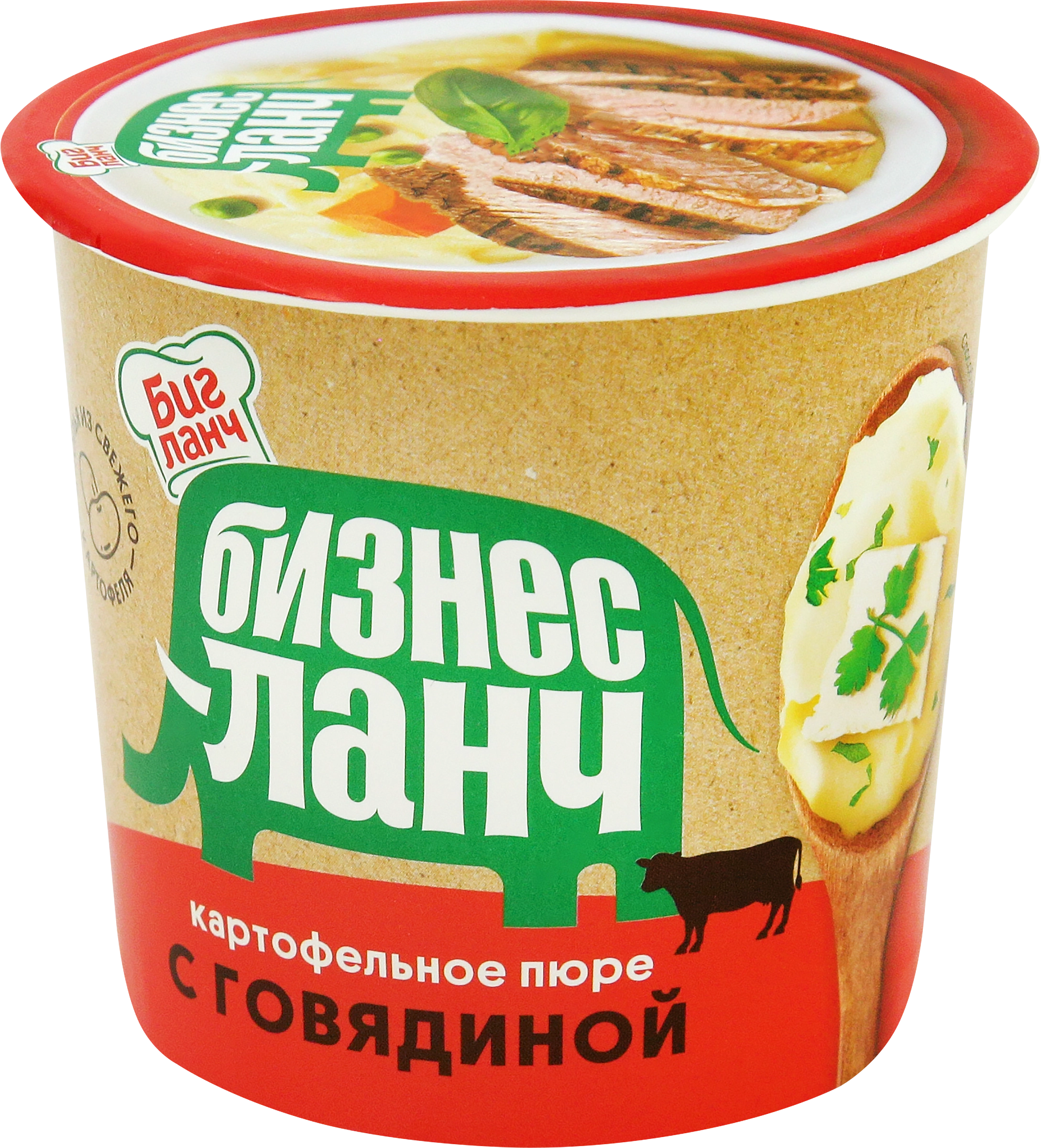 Пюре картофельное БИЗНЕС ЛАНЧ с говядиной, 40г