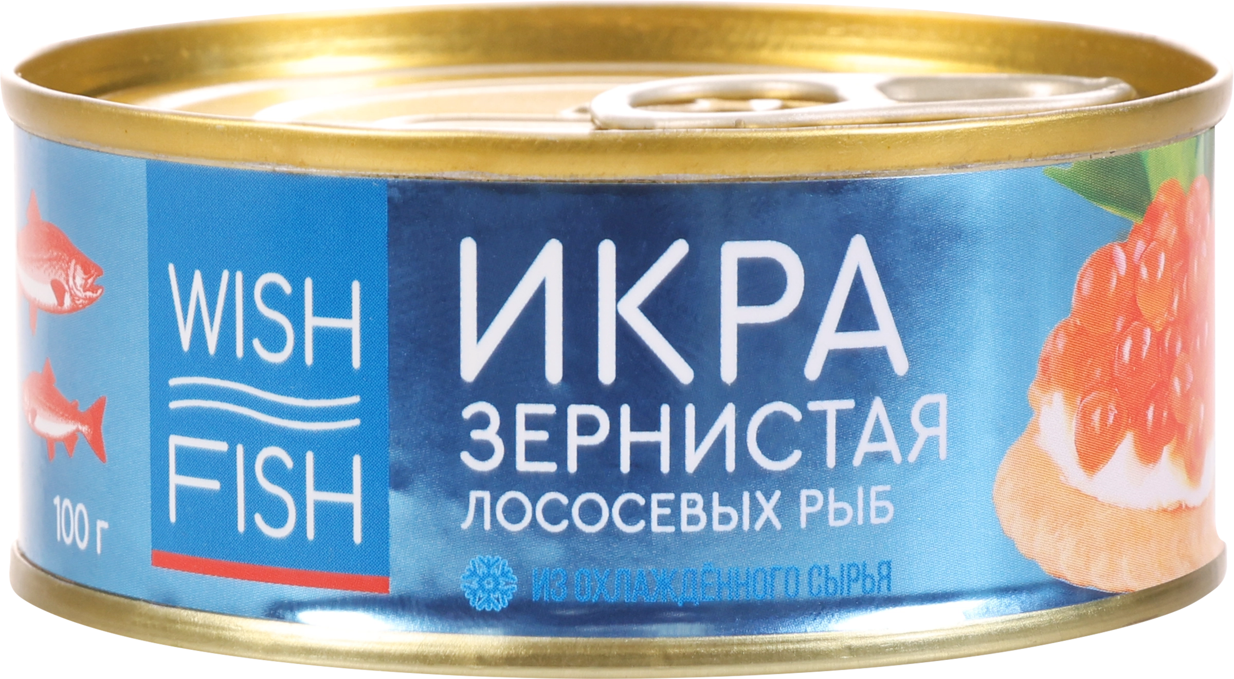 Икра лососевая соленая WISH FISH зернистая, 100г - купить с доставкой в  Москве и области по выгодной цене - интернет-магазин Утконос