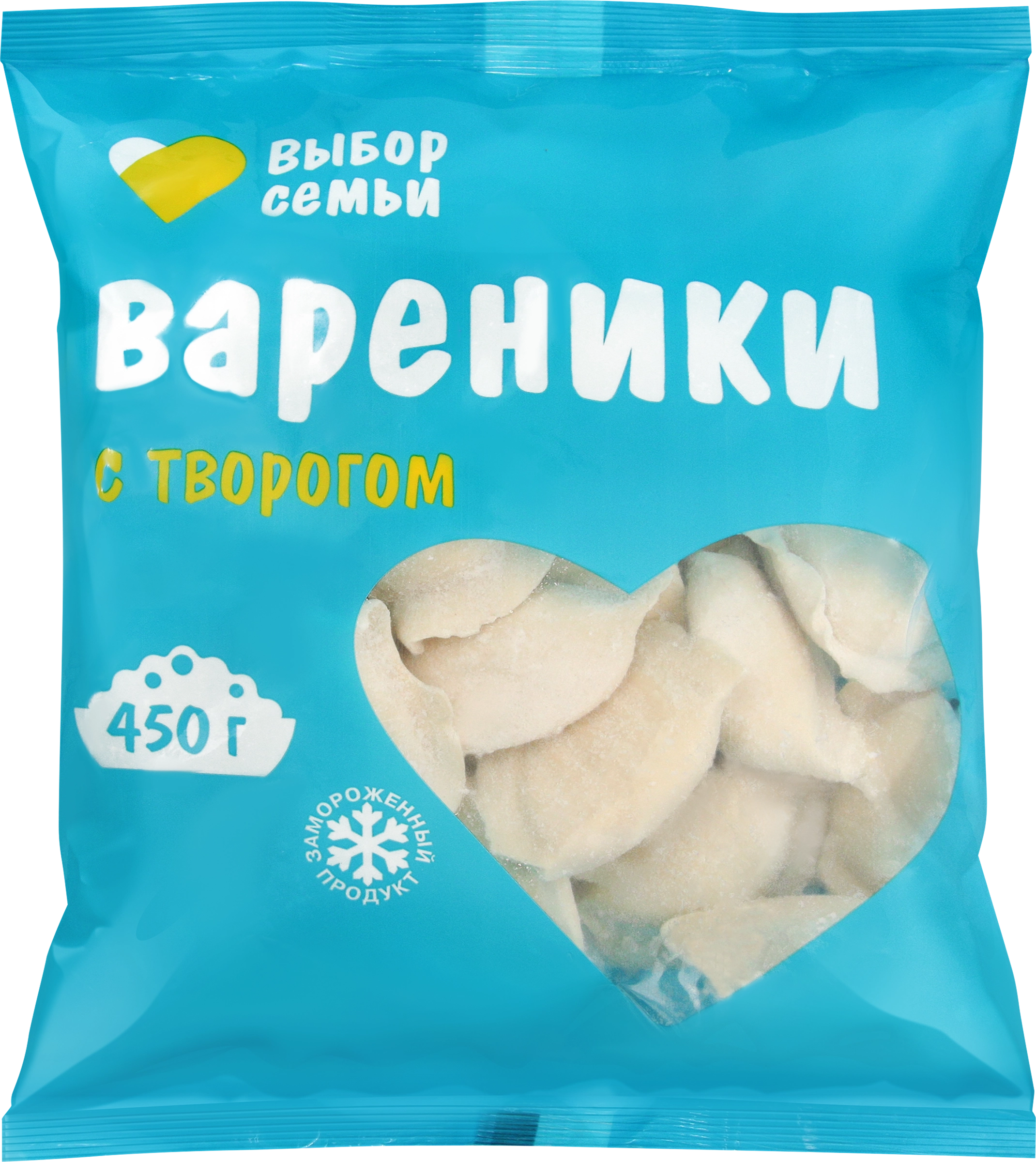 Вареники ВЫБОР СЕМЬИ с творогом, 450г