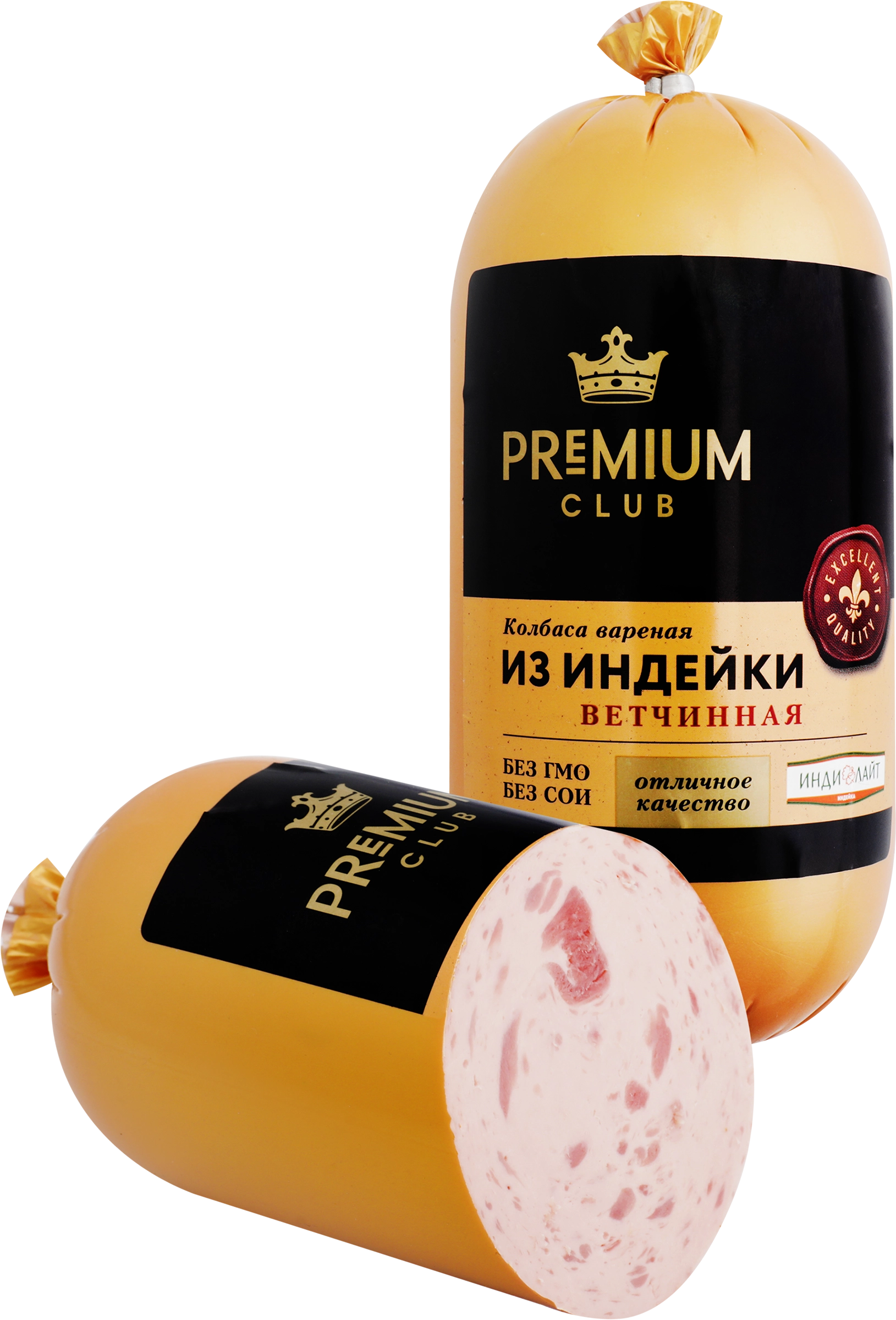 Колбаса вареная PREMIUM CLUB Ветчинная из индейки, 400г - купить с  доставкой в Москве и области по выгодной цене - интернет-магазин Утконос