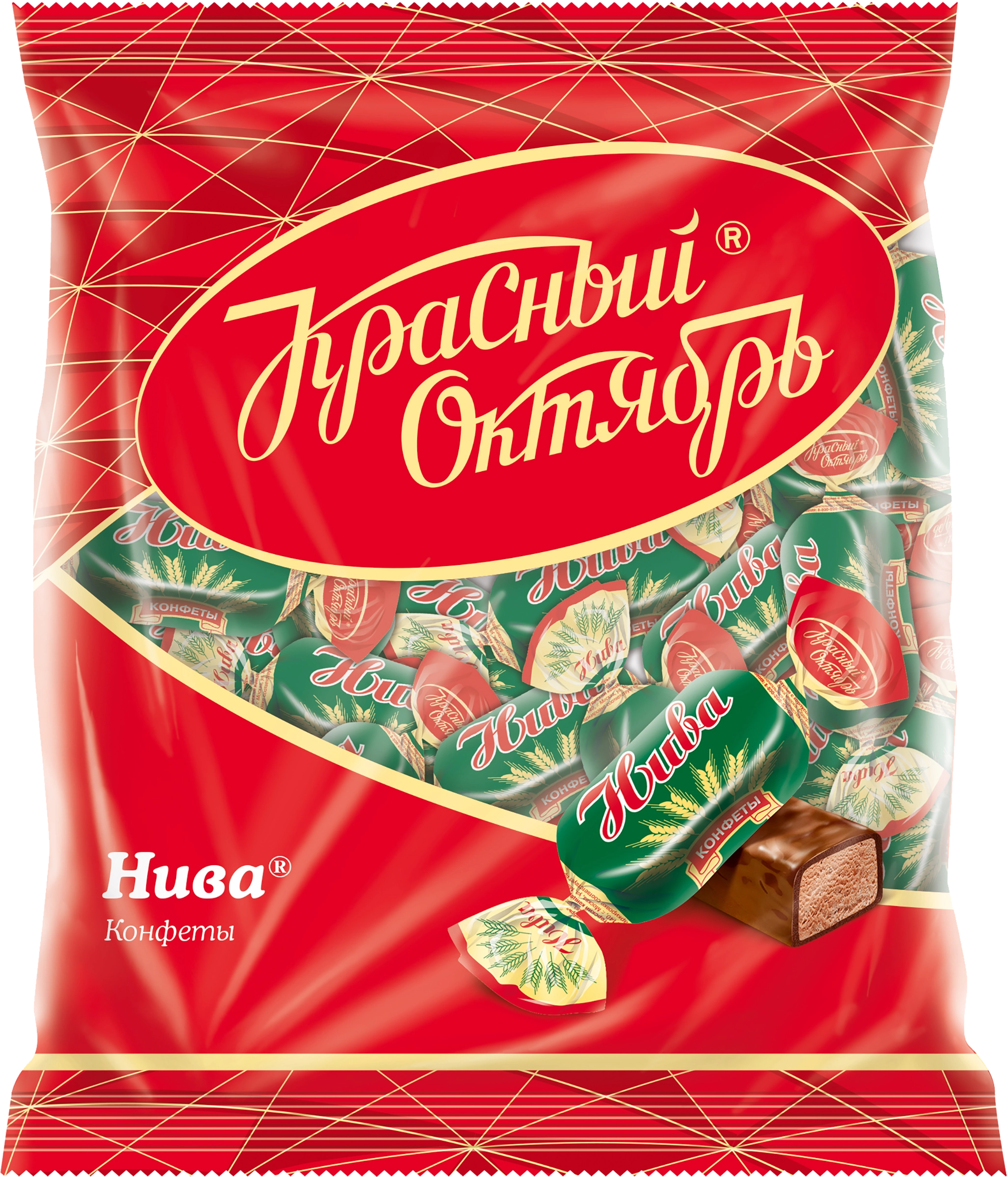 Конфеты КРАСНЫЙ ОКТЯБРЬ Нива, 250г - купить с доставкой в Москве и области  по выгодной цене - интернет-магазин Утконос