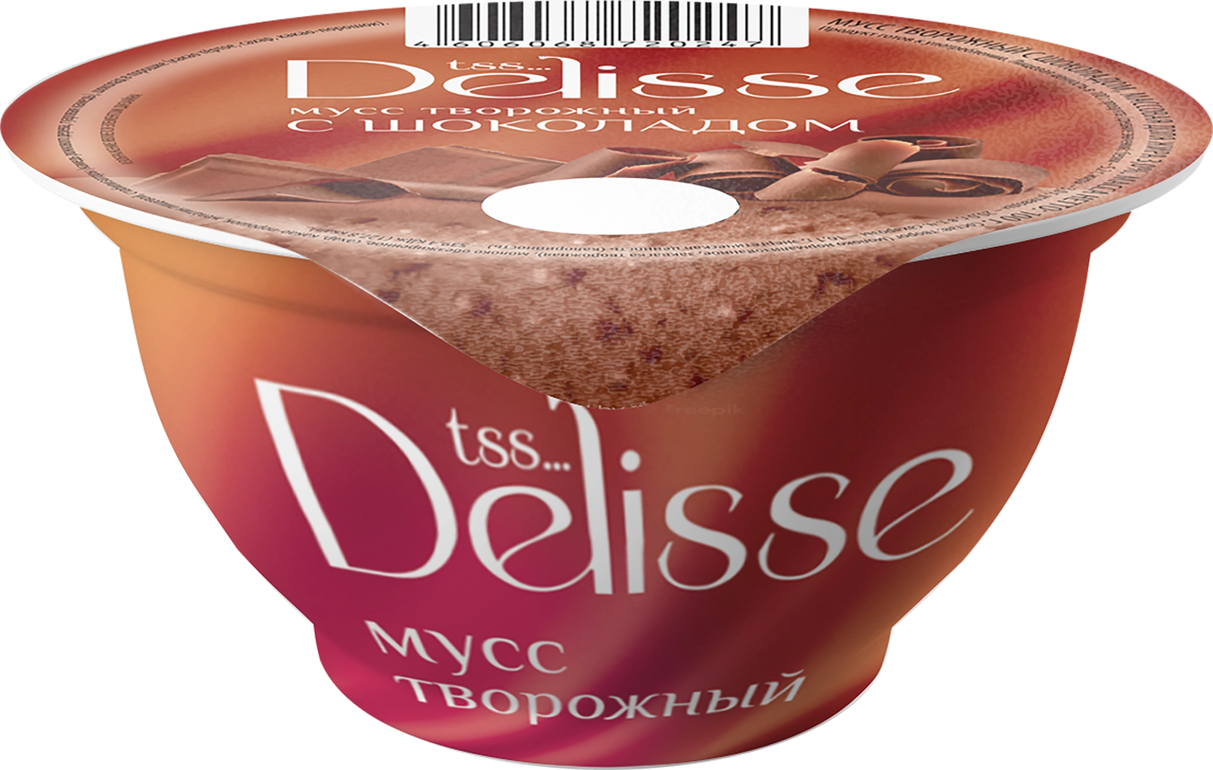 Мусс творожный DELISSE с шоколадом 3%, без змж, 100г - купить с доставкой в  Москве и области по выгодной цене - интернет-магазин Утконос