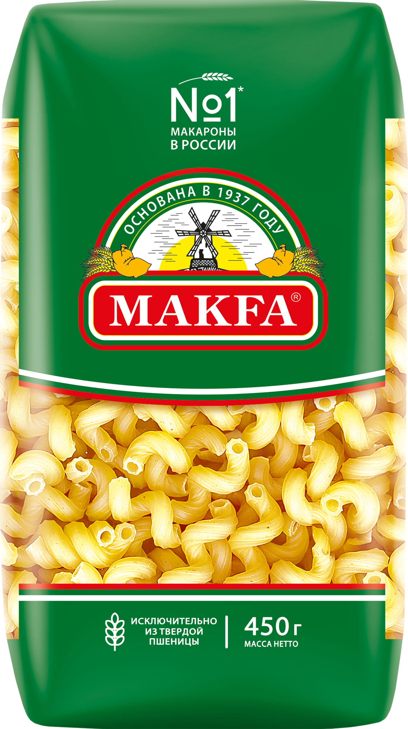 Макароны MAKFA Витки высший сорт, 450г - купить с доставкой в Москве и ...