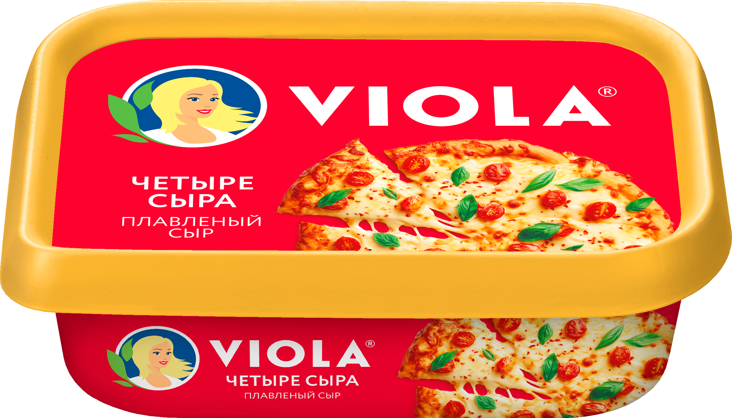 Изображение товара Плавленый сыр VIOLA Четыре сыра 35% в упаковке 190 г