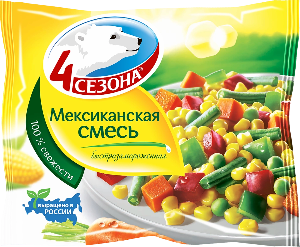 Смесь овощная 4 СЕЗОНА Мексиканская, 400г - купить с доставкой в Москве и  области по выгодной цене - интернет-магазин Утконос