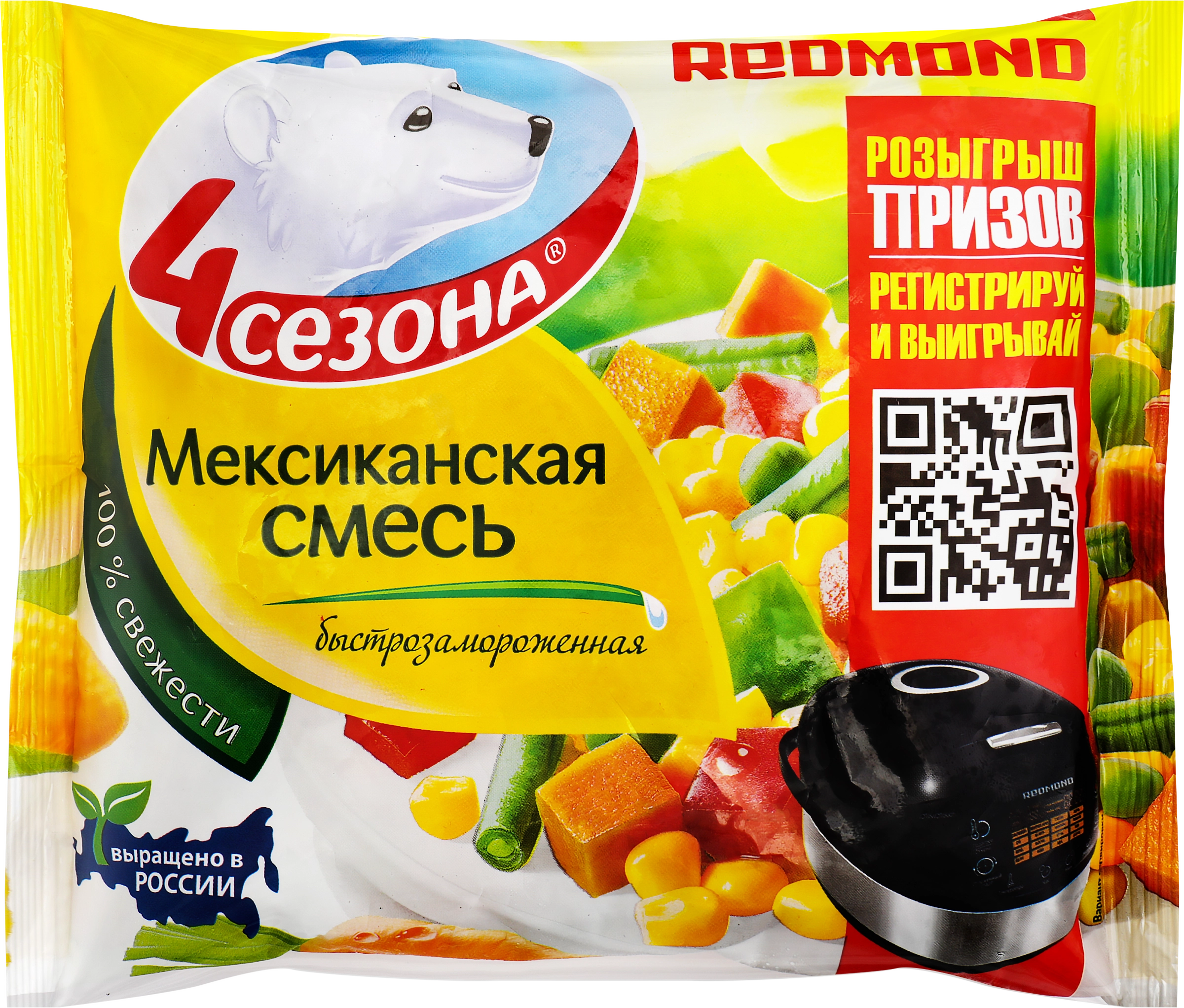 Смесь овощная 4 СЕЗОНА Мексиканская, 400г - купить с доставкой в Москве и  области по выгодной цене - интернет-магазин Утконос