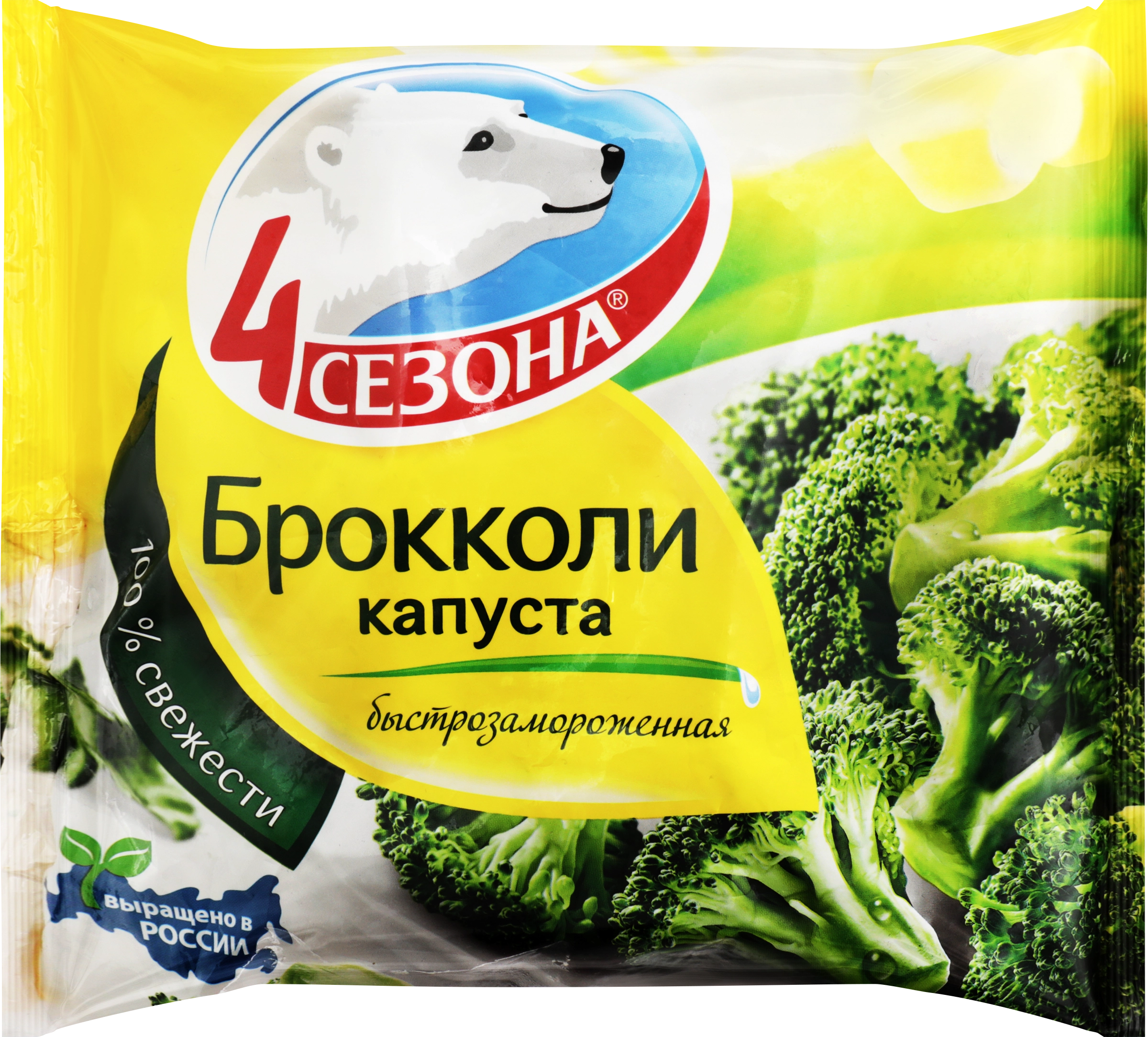 Капуста брокколи замороженная 4 СЕЗОНА , 400г - купить с доставкой в Москве  и области по выгодной цене - интернет-магазин Утконос