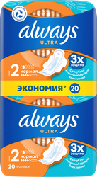 Прокладки ALWAYS Ultra Нормал, с крылышками, 20шт, фотография