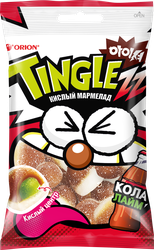 Мармелад жевательный ORION Tinglezz со вкусом колы и лайма, 75г, крупный план