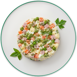 Салат Оливье классический ЛЕНТА FRESH, весовой, крупный план