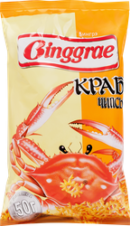 Чипсы хрустящие БИНГРЭ Краб, 50г, картинка