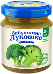 Пюре овощное БАБУШКИНО ЛУКОШКО Брокколи, с 4 месяцев, 100г, изображение