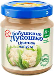 Пюре овощное БАБУШКИНО ЛУКОШКО Цветная капуста, с 4 месяцев, 100г, изображение