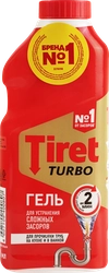 Гель для удаления засоров в канализационных трубах TIRET Turbo, 500мл