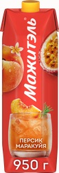 Напиток сывороточно-молочный МАЖИТЭЛЬ Персик, маракуйя 0,05%, без змж, 950г, изображение