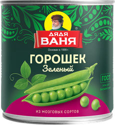 Горошек зеленый ДЯДЯ ВАНЯ консервированный, 400г, вид