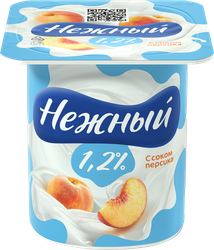 Продукт йогуртный CAMPINA Нежный с соком персика 1,2%, без змж, 100г, фото