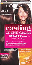 Краска-уход для волос CASTING CREME GLOSS 400 Каштан, без аммиака, 180мл, изображение