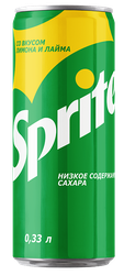 Напиток SPRITE Лимон, лайм сильногазированный, 0.33л, вид