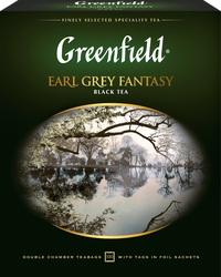 Чай черный GREENFIELD Earl Grey Fantasy с ароматом бергамота, 100пак, картинка