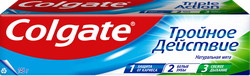 Зубная паста COLGATE Тройное действие Натуральная мята для защиты от кариеса, удаления потемнений с зубов и свежего дыхания, 100мл, фото