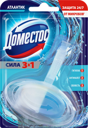 Блок для унитаза ДОМЕСТОС Свежесть Атлантики 3в1, 40г, вид