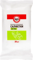 Салфетки влажные 365 ДНЕЙ Ice Tea освежающие, 20шт