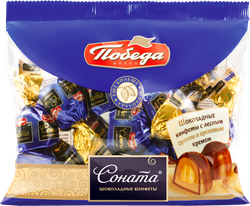Конфеты ПОБЕДА ВКУСА Соната с лесным орехом и ореховым кремом, 200г, детальное фото