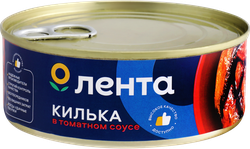 Килька ЛЕНТА в томатном соусе, 240г, фотография