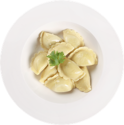 Вареники с картофелем и грибами ЛЕНТА FRESH, весовые, вид
