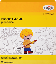 Пластилин ГАММА Юный художник 12 цветов, со стеком Арт. 280045, вид