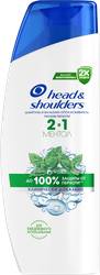 Шампунь-бальзам HEAD&SHOULDERS 2в1 Ментол, против перхоти, 200мл, изображение