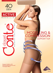 Колготки женские CONTE Active 40 den natural 4, фото