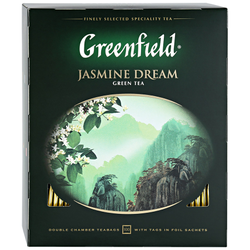 Чай зеленый GREENFIELD Jasmine Dream, 100пак, картинка