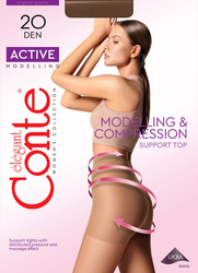 Колготки женские CONTE Active 20 den bronz 2, фото