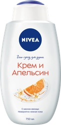 Гель-уход для душа NIVEA Крем апельсин увлажняющий, 750мл