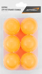 Шарики для настольного тенниса ACTIWELL оранжевые, Арт. GFSP10-B, 6шт, картинка