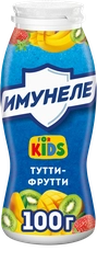 Напиток кисломолочный ИМУНЕЛЕ For Kids Тутти-фрутти 1,5%, без змж, 100г