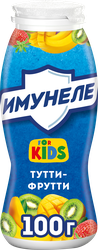 Напиток кисломолочный ИМУНЕЛЕ For Kids Тутти-фрутти 1,5%, без змж, 100г, детальное фото