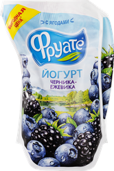 Йогурт питьевой ФРУАТЕ Черника, ежевика 1,5%, без змж, 950г, фотография