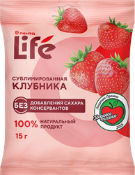 Клубника сублимированная ЛЕНТА LIFE , 15г, вид
