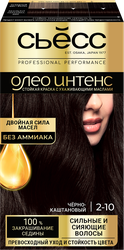 Краска для волос СЬЁСС Oleo Intense 2–10 Черно-каштановый, 115мл, изображение